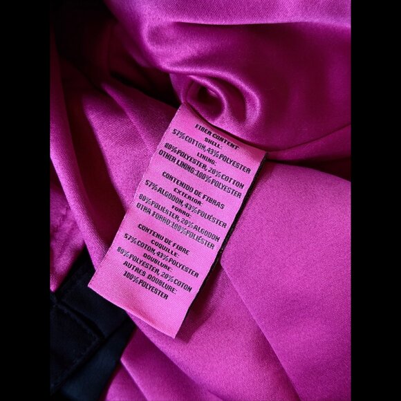 Betsey Johnson Trench Coat Small Black Double-Breasted Belted Stretch Hooded - Picture 7 of 7